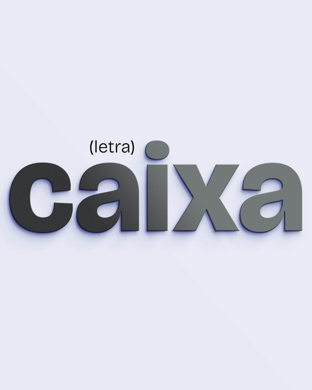 Letra caixa: exemplo de produto M2